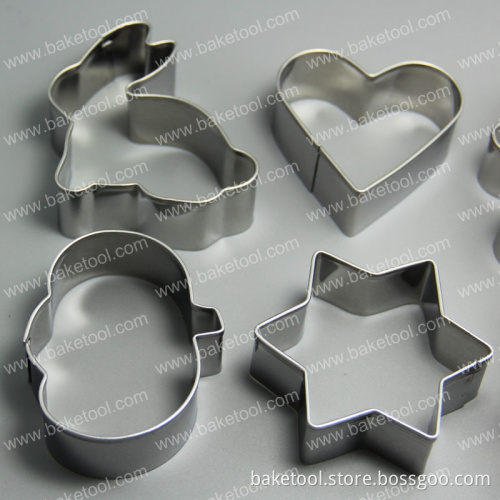 High Quality 6pcs Easter Stainless Steel Cookie Cutter Set
